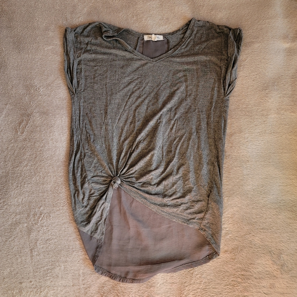 Aeropostale || grey tank with sheer cut back